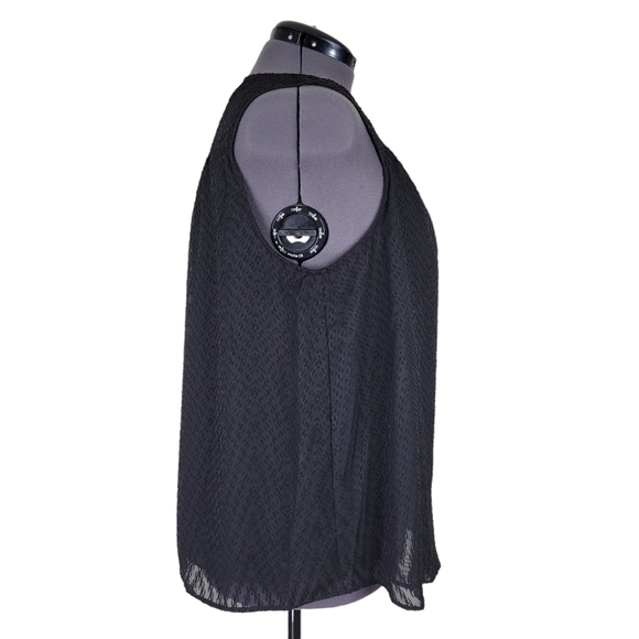 Torrid Chiffon Top Size 1 1X Front Clip Keyhole Sleeveless Lined Lightweight - Picture 4 of 15